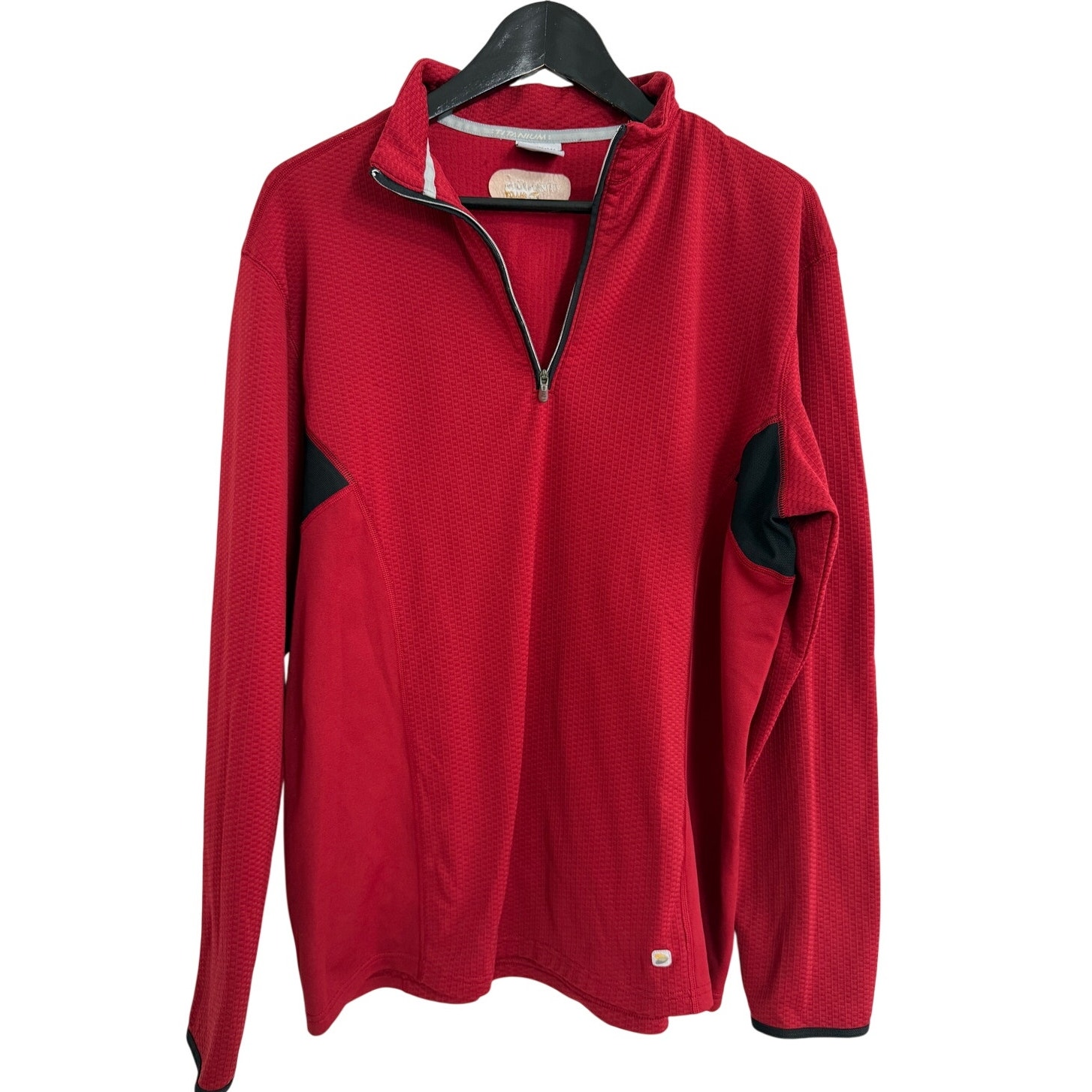 Columbia Sportswear Titanium Alloy Red 1/4-Zip Size Large